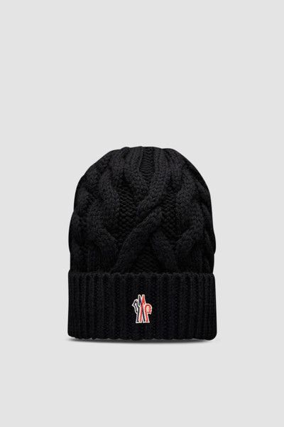 Black Cable Knit Wool Beanie - Hats & Beanies for Women | Moncler US | Moncler