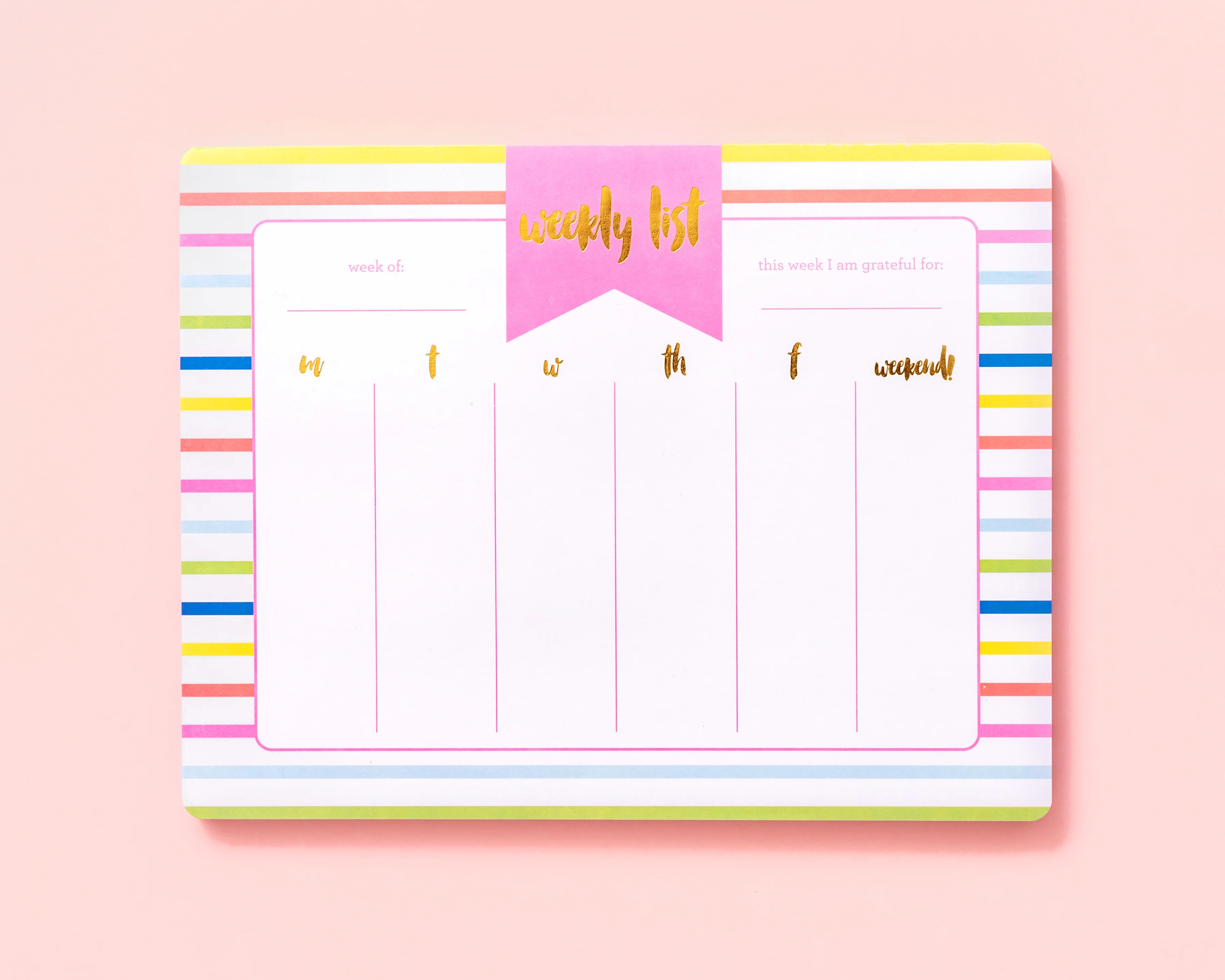 Striped Weekly Planner | Taylor Elliott Designs