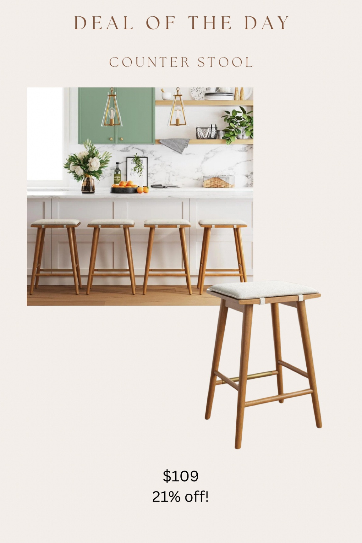 One of my favorite high end inspired / budget friendly counter stools is back in stock & on sale! 

#LTKsalealert #LTKhome
