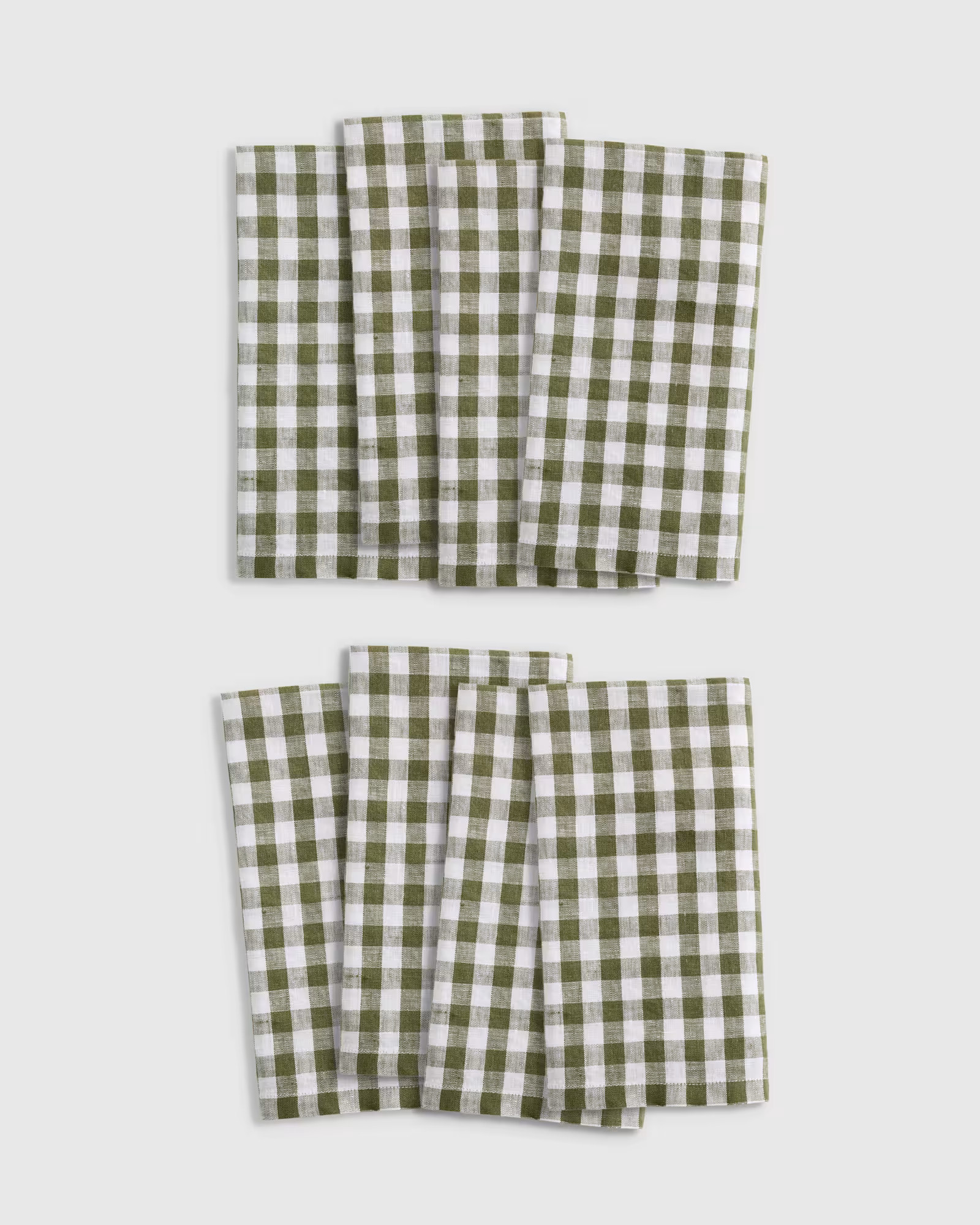 European Linen Gingham Napkins (Set of 8) | Quince