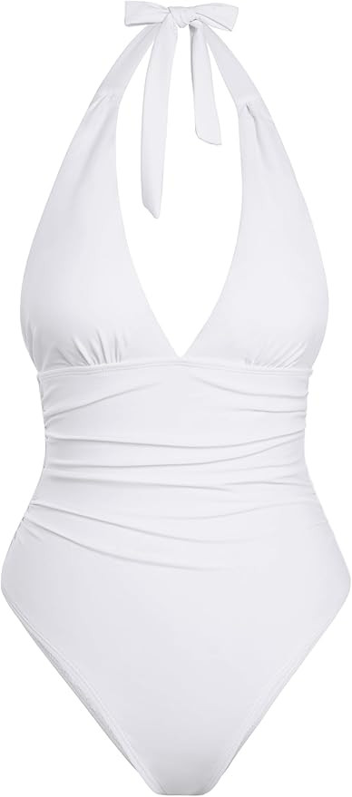 Narecte Sexy One Piece Bathing Suit for Women Tummy Control Halter One Piece Swimsuit Push Up Wom... | Amazon (US)