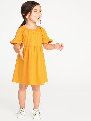 Old Navy Baby Fit & Flare Jersey Dress For Toddler Girls Squash Size 12-18 M | Old Navy US