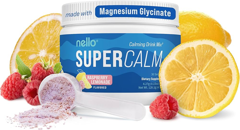 Nello Supercalm Drink Mix - Ashwagandha KSM 66, Magnesium Glycinate, L-Theanine, Vitamin D3 - Ash... | Amazon (US)