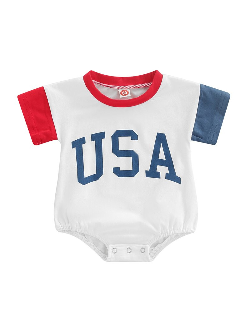 bebiulloBebiullo 4th of July Toddler Baby Boys T-Shirt Short Sleeve USA Tops Pullover Shirts/Romp... | Walmart (US)