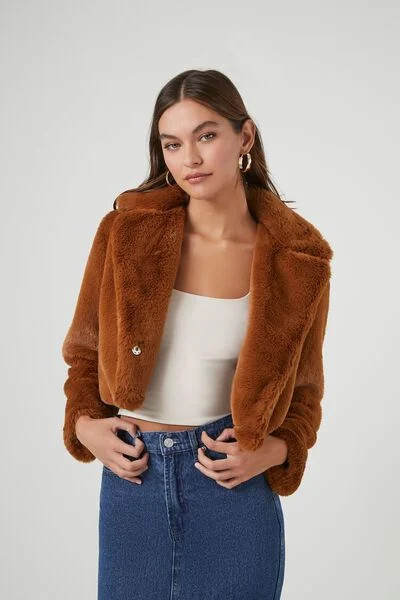 Plush Cropped Coat | Forever 21 (US)