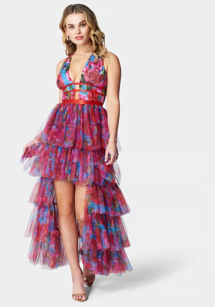 Tiered High Low Gown | Bebe
