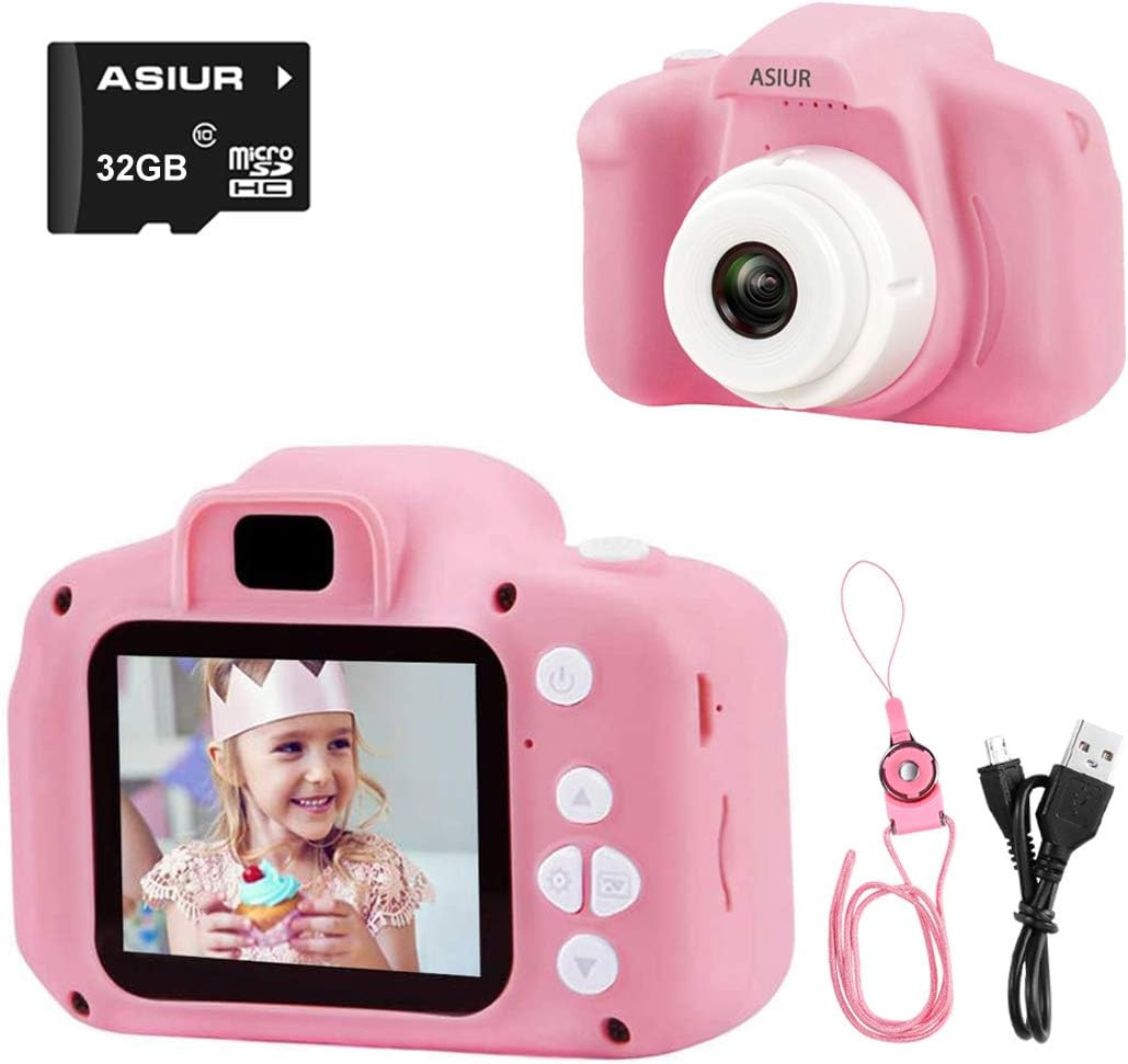 ASIUR Kids Digital Camera for Girls Gift, 1080P FHD Kid Digital Video Camera Mini Camera with 32G... | Amazon (US)