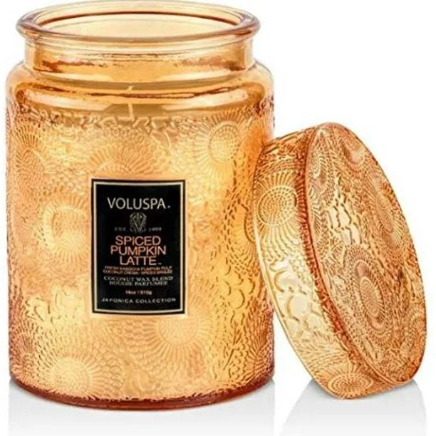 Voluspa Spiced Pumpkin Latte Large Glass Jar Candle with Lid By Visit the Voluspa Store - Walmart... | Walmart (US)