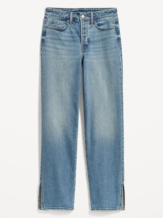 High-Waisted OG Loose Side-Slit Jeans for Women | Old Navy (US)