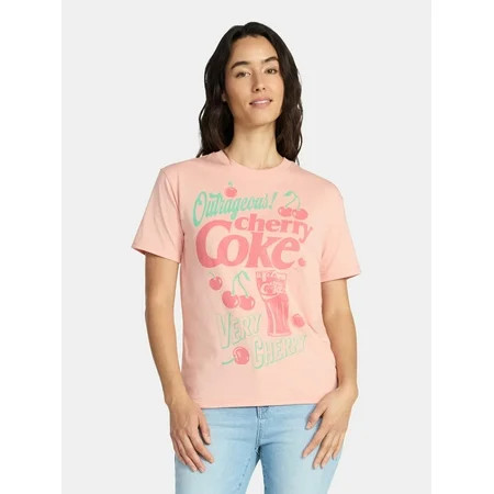 Cherry Coke Women s Graphic Tee with Short Sleeves Sizes XXS-XXL | Walmart (US)