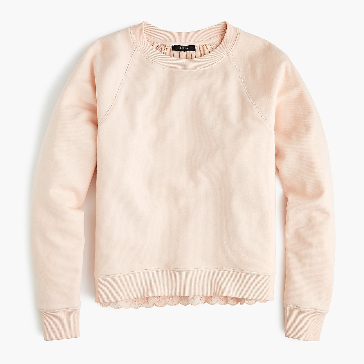 Eyelet-back sweatshirt | J. Crew US