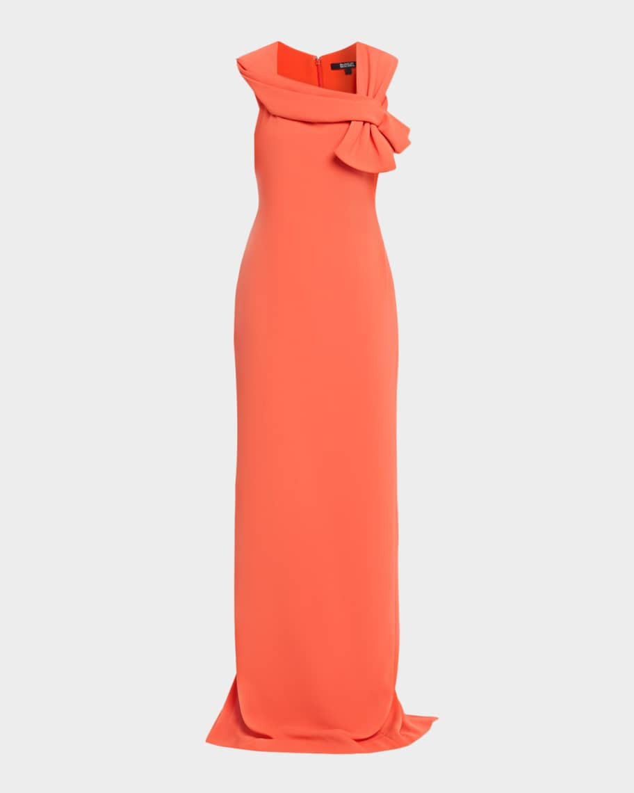 Sleeveless Draped Column Gown | Neiman Marcus