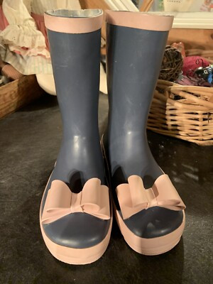 Sweet Honey Girls Rain Boots Blue Pink Bows Size 2y  | eBay | eBay US