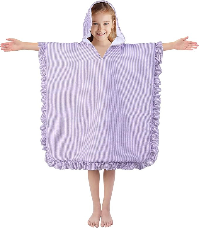 Hooded Towels for Kids,Toddler Bath Towel Swim Cover Up for ages 3-10 Girls Boys Pool Towels Soft... | Amazon (US)