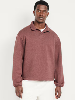 Bounce Fleece Oversized Polo Sweatshirt | Old Navy (US)
