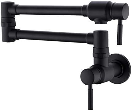 TUTEW Pot Filler Faucet Wall Mount, Black Pot Filler, Folding Stretchable Pot Filler Faucet, Matt... | Amazon (US)