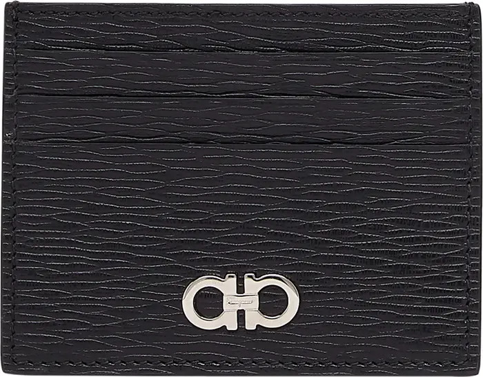 Salvatore Ferragamo Revival Gancini Leather Card Case | Nordstrom | Nordstrom