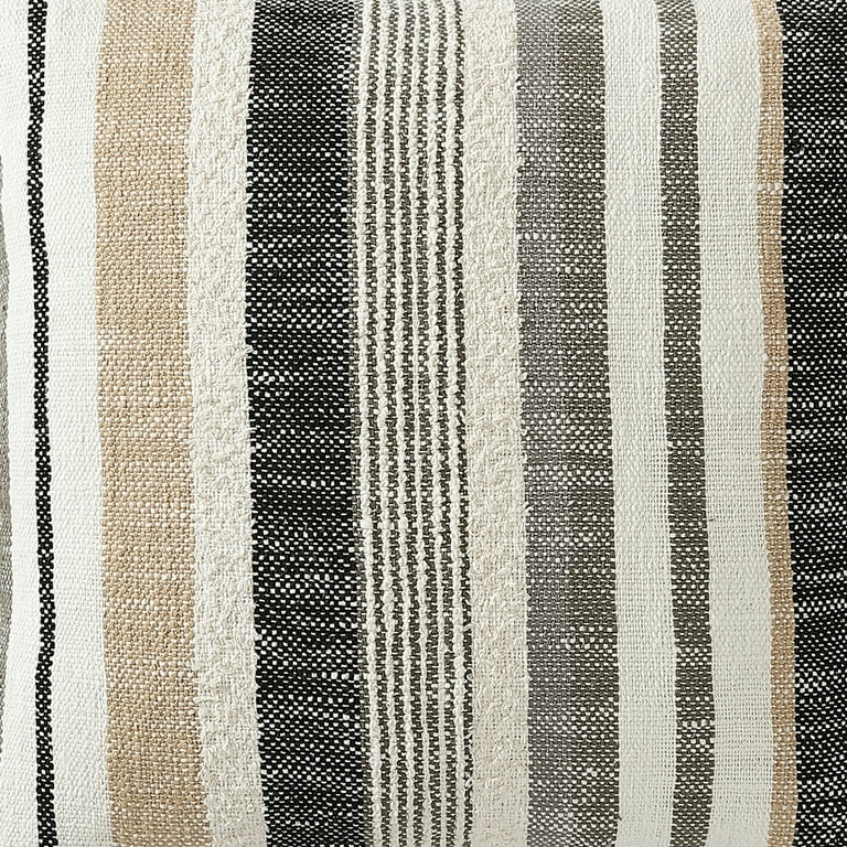 Better Homes & Gardens, Multi Stripes & Tassels Decorative Pillow, Square, 20" x 20", Neutral, 1 ... | Walmart (US)