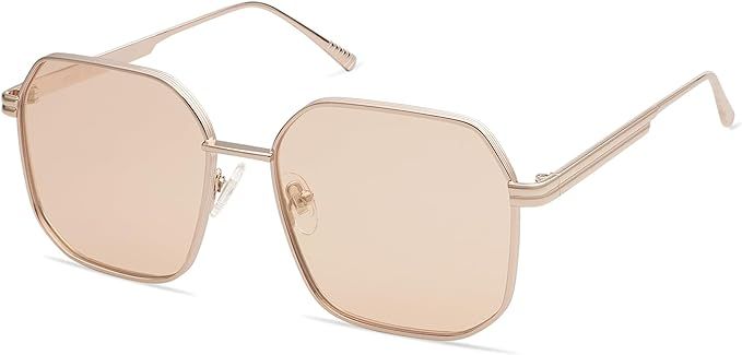 SOJOS Retro Square Polarized Sunglasses for Women Vintage Square Shades UV400 Large Metal Frame S... | Amazon (US)
