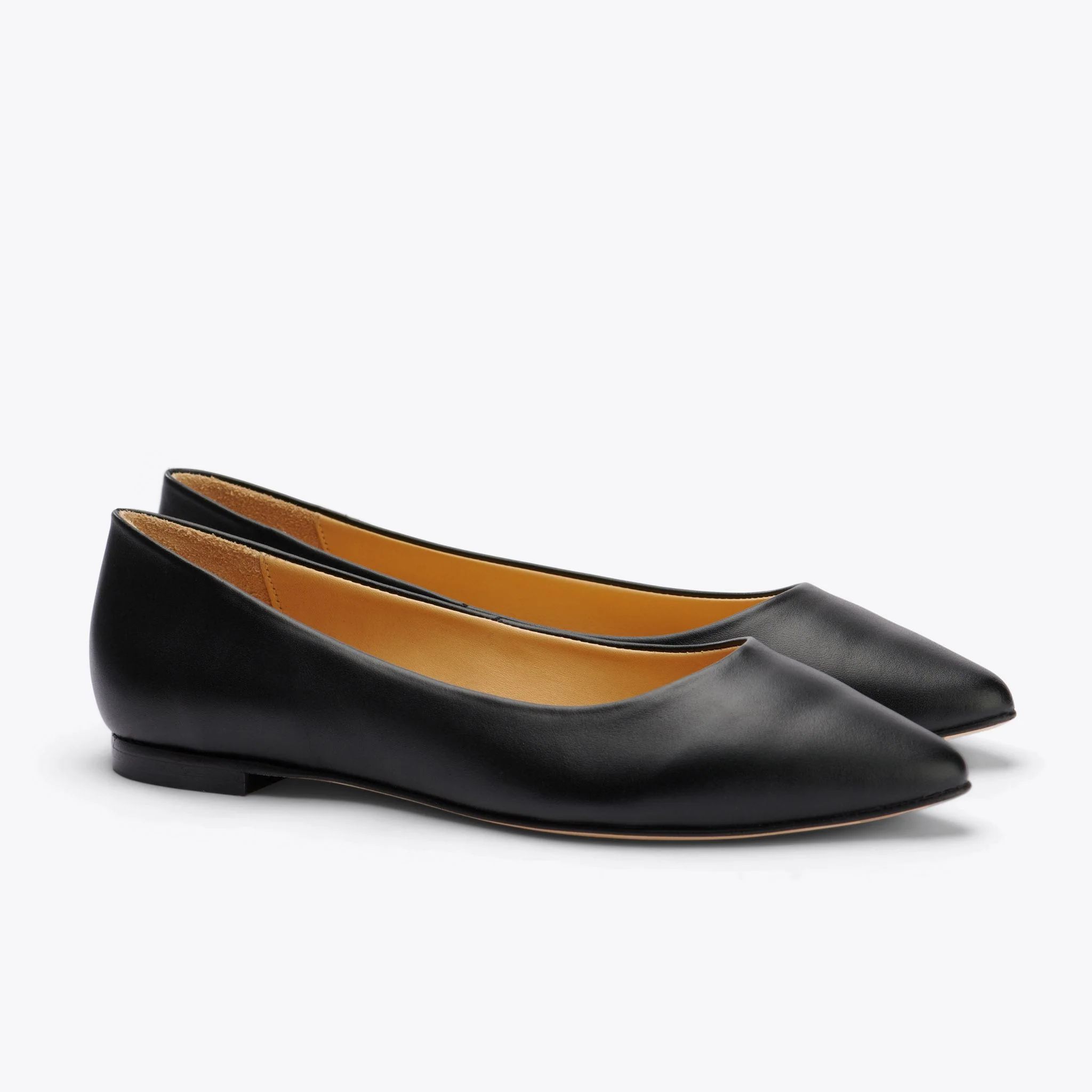 Women's Ballerina Flat Shoes Black Ava Size 10 | Nisolo