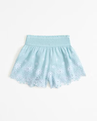 girls smocked waist eyelet shorts | girls | Abercrombie.com | Abercrombie & Fitch (US)