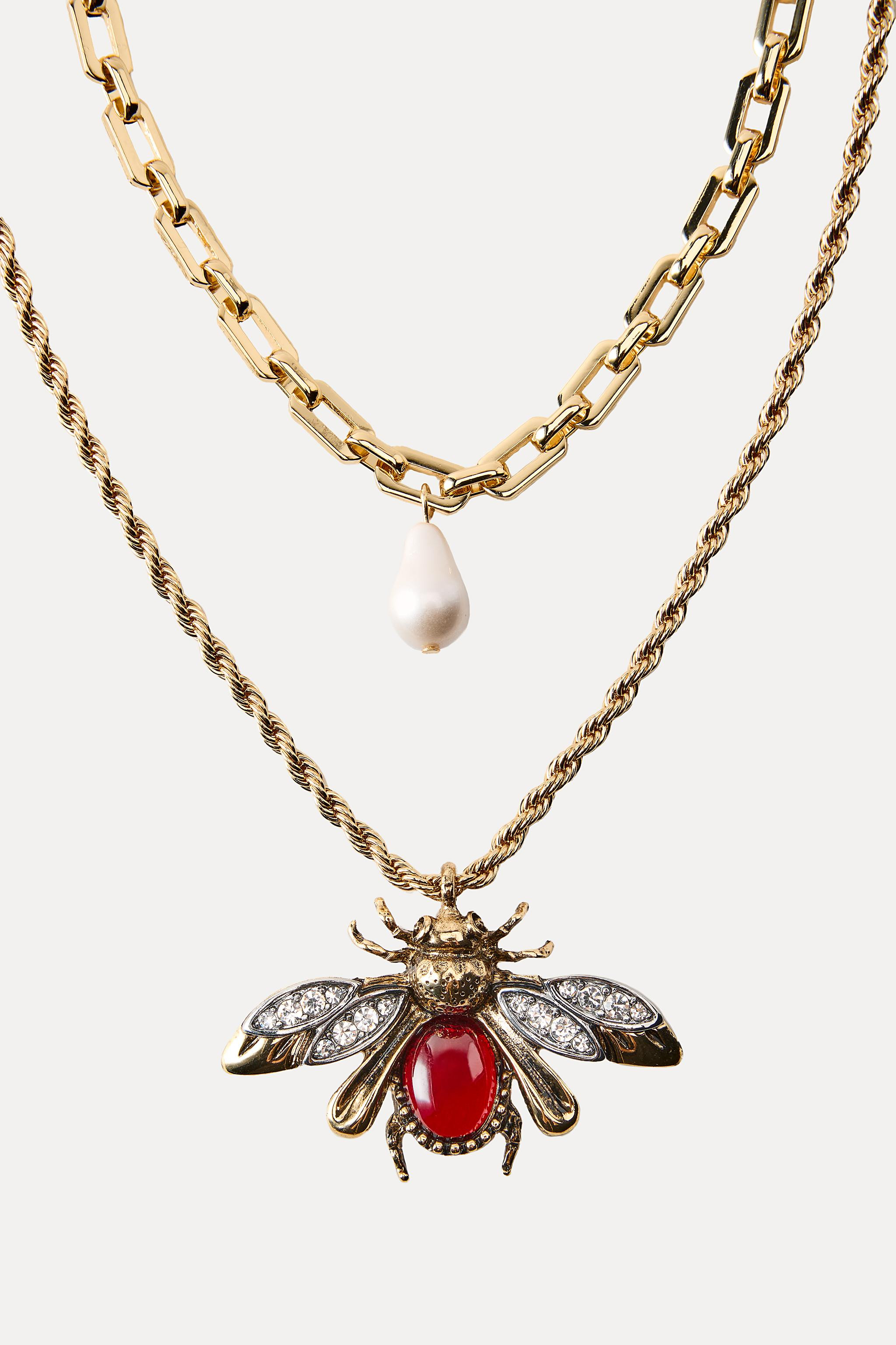 CONFEZIONE DI 2 COLLANE APE PERLA | Zara US