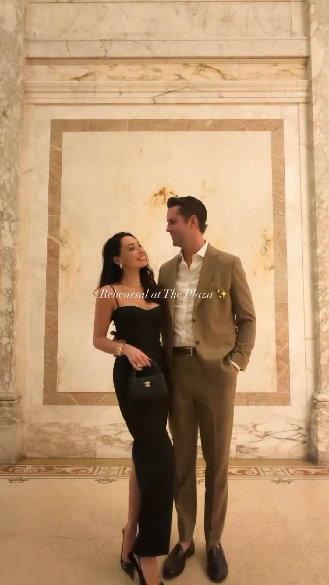 An iconic NYC rehearsal at The Oak Room at The Plaza Hotel! 🥂 wedding guest dress, cocktail party, black tie. 

#LTKWedding #LTKdayinmylife #LTKootd