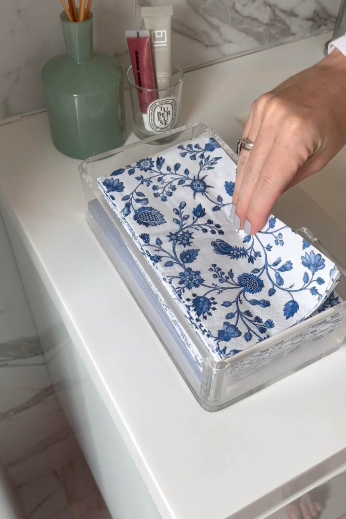 Hand towel holder, disposable napkin, hostess, bathroom decor, towel holder, acrylic home accents, interior designer finds, coastal, grandmilennial, preppy design, elevated home decor, paper towel alternative, hand towel, decorative patterned napkins, guest bathroom

#LTKfindsunder50 #LTKhome #LTKfindsunder100