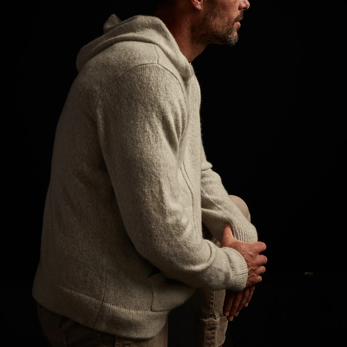 Mid Gauge Sweater Knit Zip Up Hoody - Mist | James Perse (US)