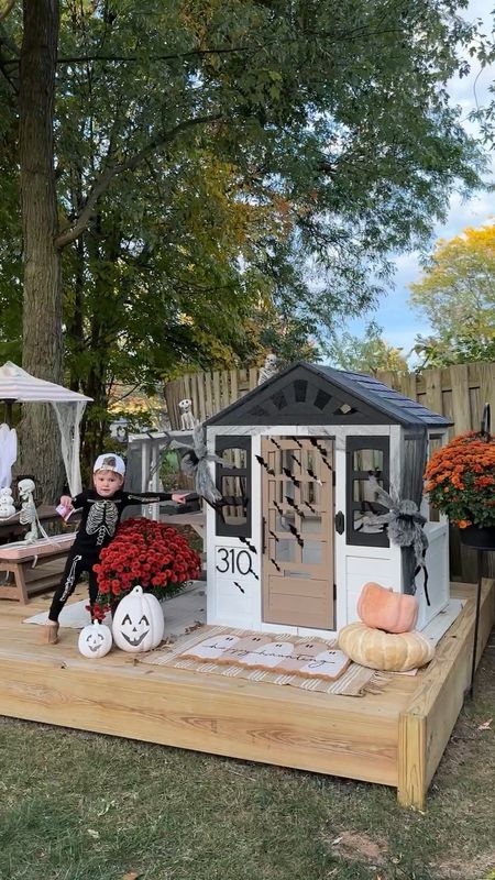 Our boys spooky playhouse 💀👻 Major hit with him! He loves this playhouse so much and it’s been the best to have back here!! Linking up everything we can 🤍🤍

Toddler fun, toddler playhouse, wooden playhouse, happy haunting, haunted playhouse, kid Kraft picnic table, toddler tables, ceramic pumpkins 

#LTKHalloween #LTKSeasonal #LTKkids
