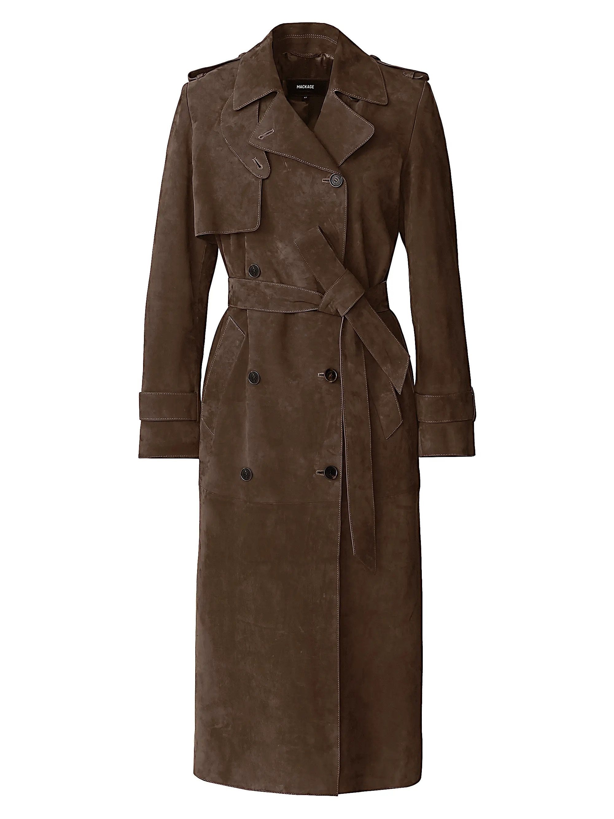 Mackage Gael Suede Trench Coat | Saks Fifth Avenue | Saks Fifth Avenue