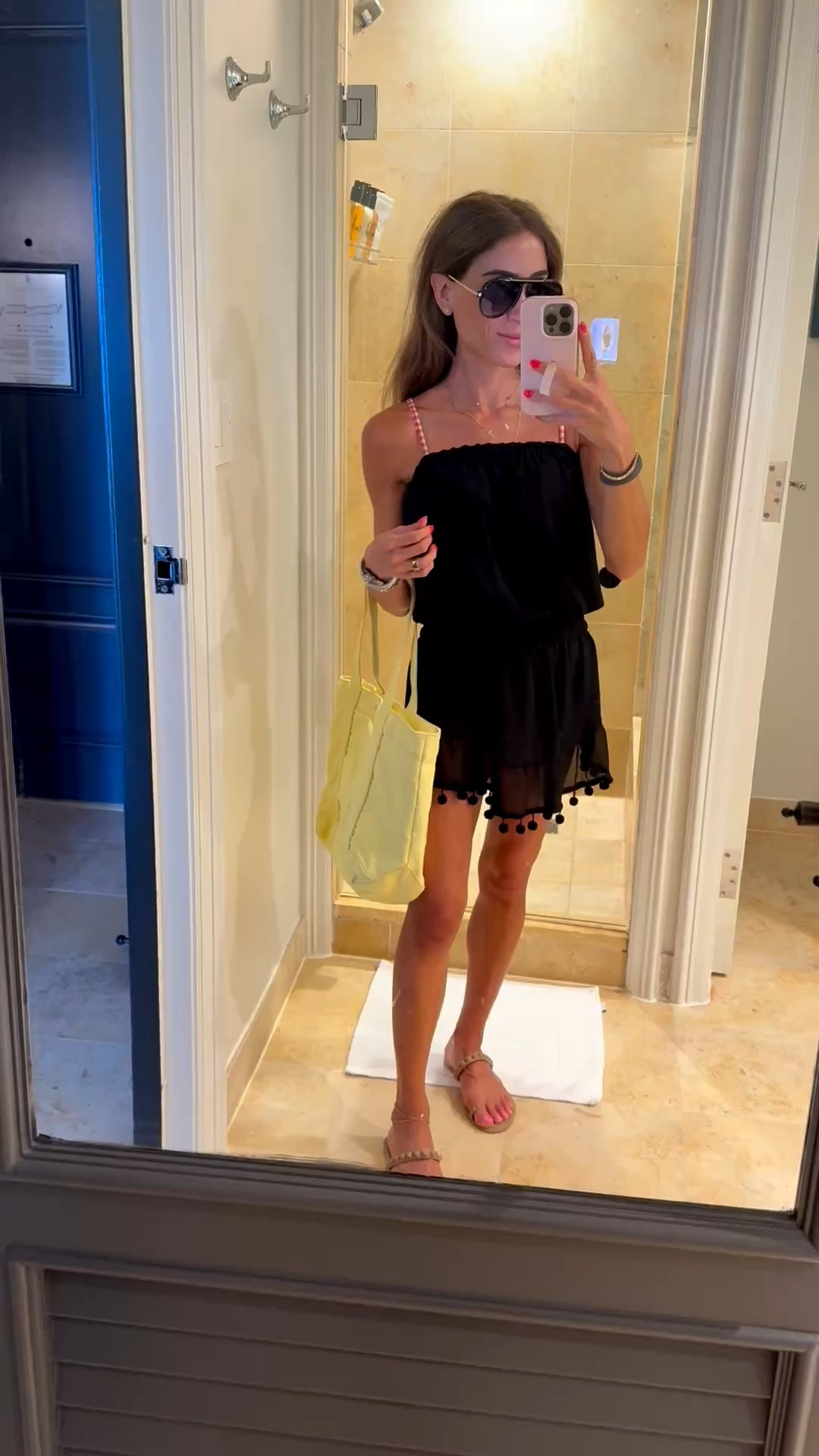 I’ve had this black Pom Pom swim coverup for years. It holds up so well! Wearing xs with my favorite jelly sandals 
Vacation  outfits

#LTKSwim #LTKPetite