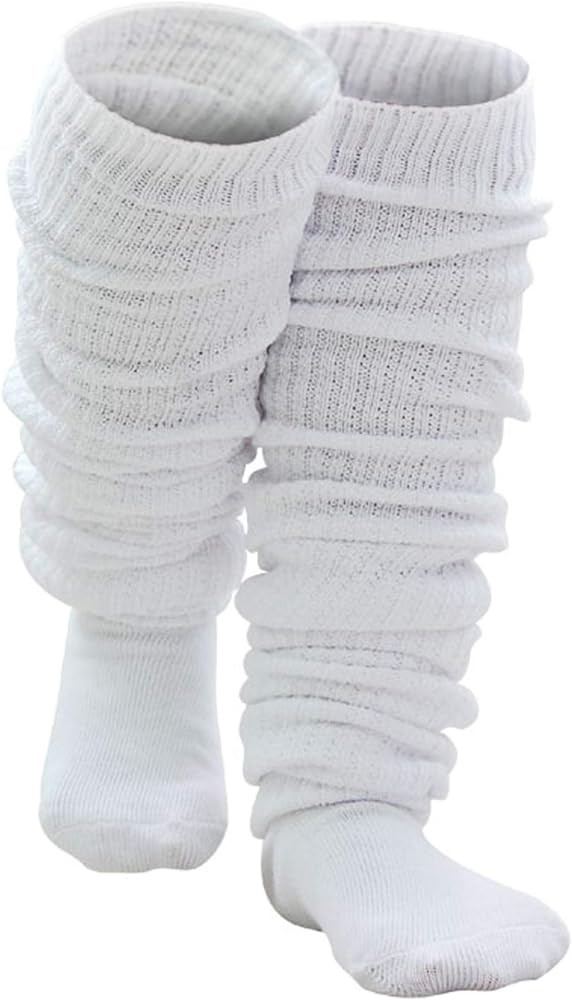 Loose Socks Japanese Style Student Girl's Socks White Lolita Leg Warmer Bubble Slouch Cotton 15.7... | Amazon (US)