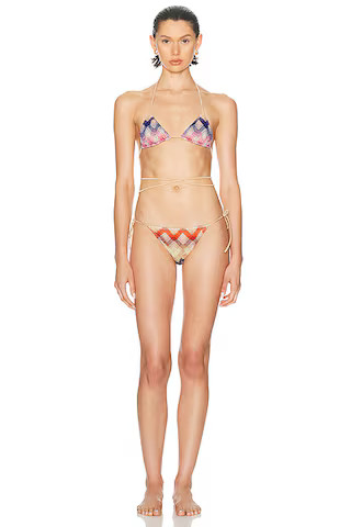 Zig Zag Triangle Bikini Set | FWRD 