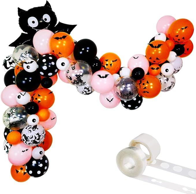 Scary Halloween Decorations Set – 92Pack Halloween Balloons Confetti Balloons Bat Decorations B... | Amazon (US)