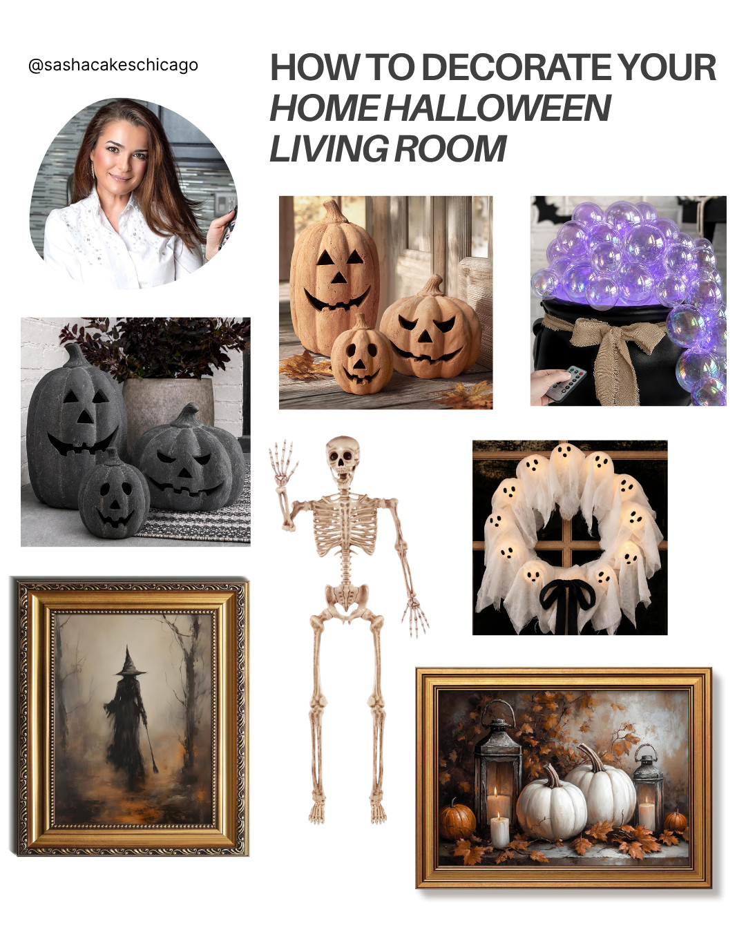 How to Decorate Your Home Halloween Living Room 🎃👻🖼️

Want to create a cozy, slightly eerie, and completely stylish living room for the season? Blending gothic art prints with classic glowing accents is the perfect way to elevate your space. These festive finds make it easy to transform your mantel, walls, and seating area into a haunted haven.

Tap the image to shop these finds and more directly!

Spooky highlights featured:
🖼️ Mood-evoking vintage-style framed art prints featuring a mysterious witch and a fall pumpkin harvest scene.
🎃 Matching trios of textured jack-o'-lanterns in both natural terracotta and stark charcoal tones.
🔮 A bubbling purple cauldron light display with a remote control to set the ultimate eerie mood.
👻 A whimsical, glowing ghost wreath to welcome your guests.
💀 A classic poseable skeleton for easy, versatile styling anywhere in the room.
...and more Halloween living room essentials!

Follow my shop @Sasha.Nary on the @shop.ltk app to shop this post and get more Halloween home styling inspiration!

Disclaimer: I earn a small commission when you purchase through these links! 

 #LTKHome