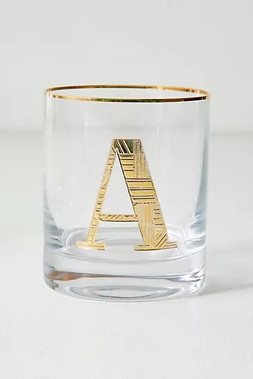 Gilded Monogram Glass | Anthropologie (UK)