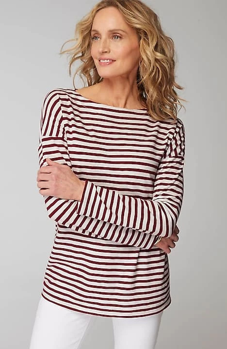 Relaxed Boat-Neck Tee | J. Jill