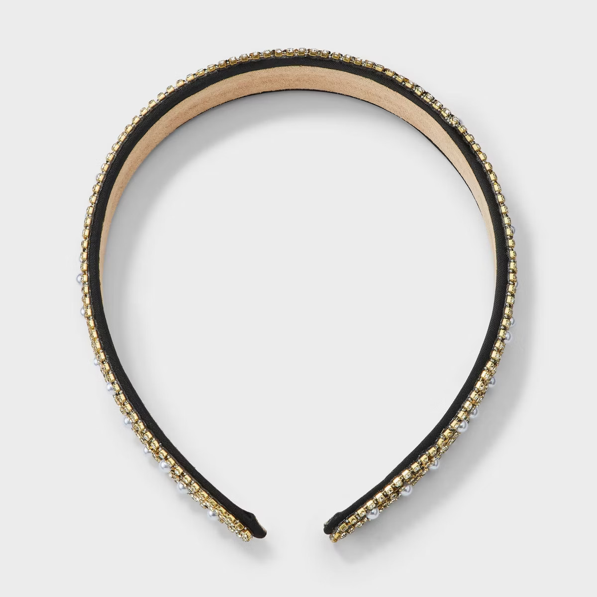 Abstract Pattern Gem Headband - A New Day™ Black/Gold | Target