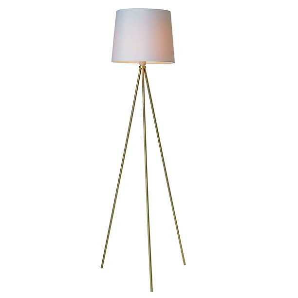 Alexandria Contemporary Tripod Floor Lamp With White Lamp Shade & E26 Light Socket - Free LED Bul... | Walmart (US)