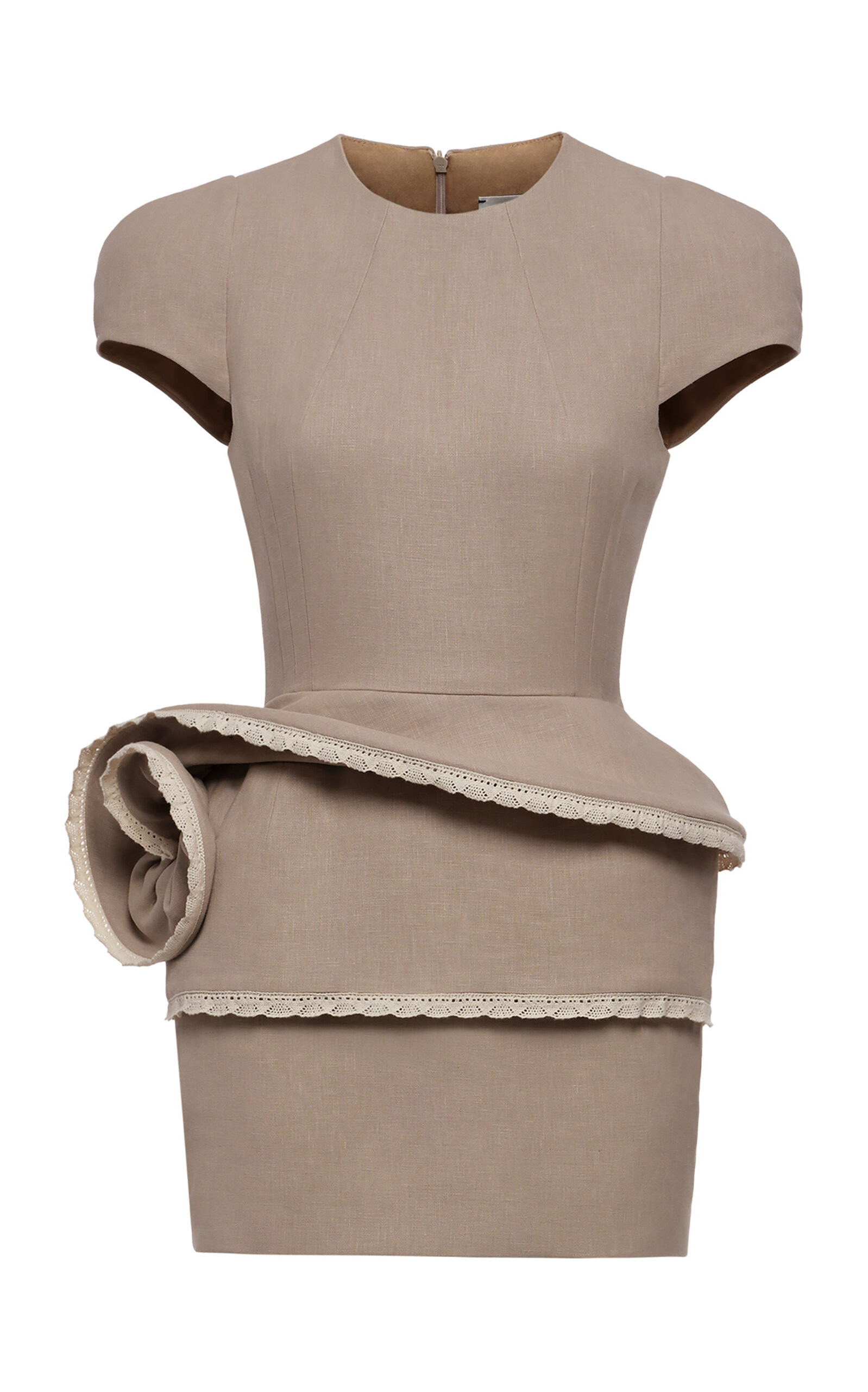 Magda Butrym Folded Detail Linen Mini Dress - Moda Operandi | Moda Operandi (Global)