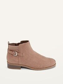 Faux-Suede Side-Buckle Booties For Women | Old Navy (US)