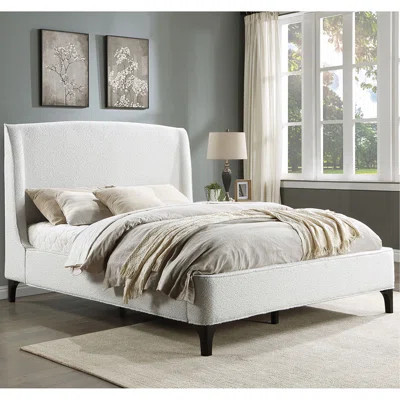 Upholstered Eastern King Wingback Bed | Wayfair North America