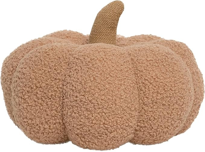 Pearhead Sherpa Pillow, Thanksgiving and Halloween, Modern Fall Home, Soft Fabric and Burlap Stem... | Amazon (US)