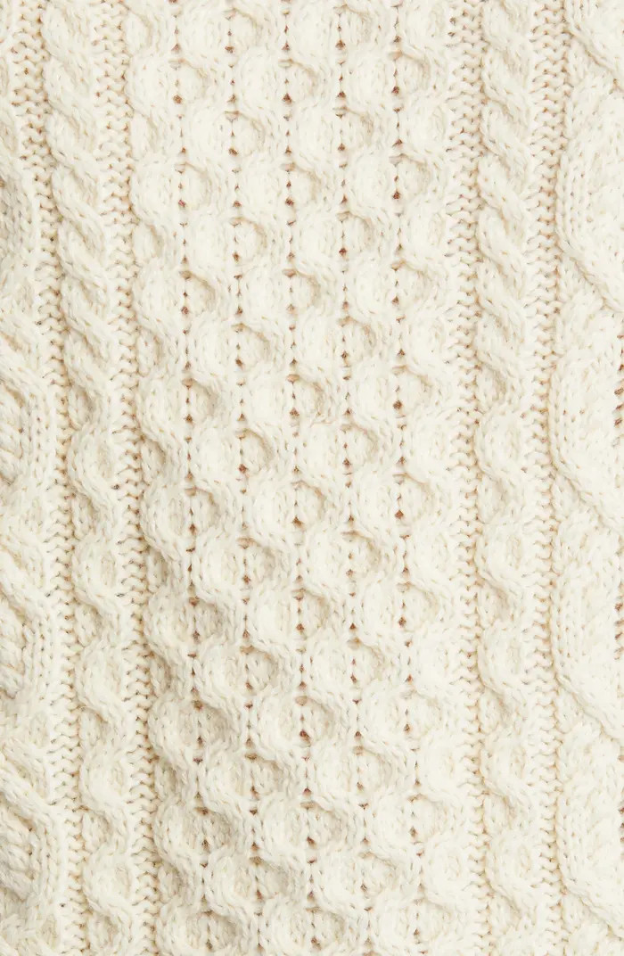Hudson Aran Cable Stitch Wool Sweater | Nordstrom