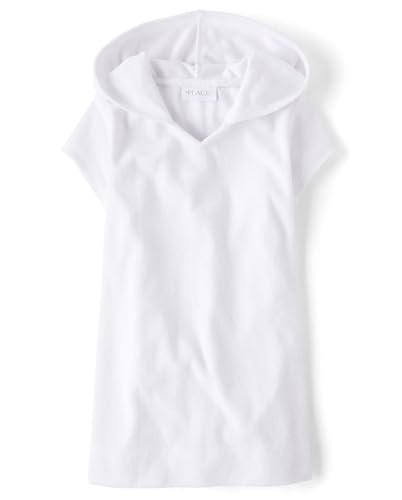 The Children's Place,Girls,Hooded Swim Coverups,White,Medium | Amazon (US)