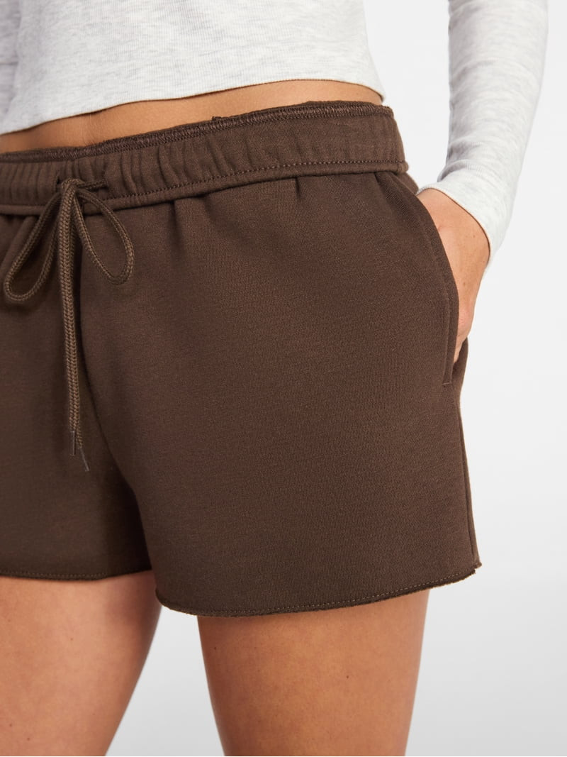 No Boundaries Foldover Fleece Short, Women's | Walmart (US)