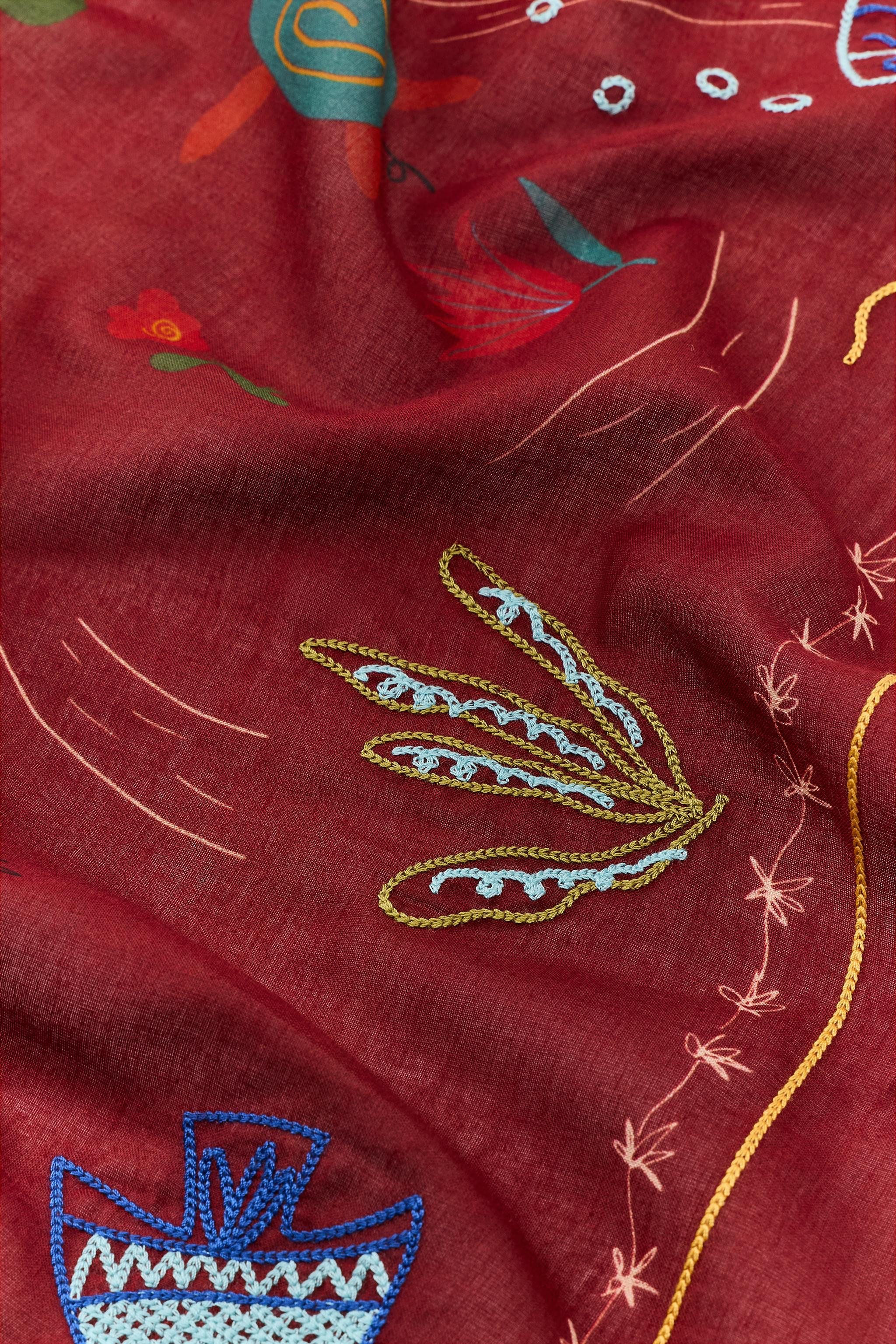 EMBROIDERED PRINTED BANDANNA | Zara UK