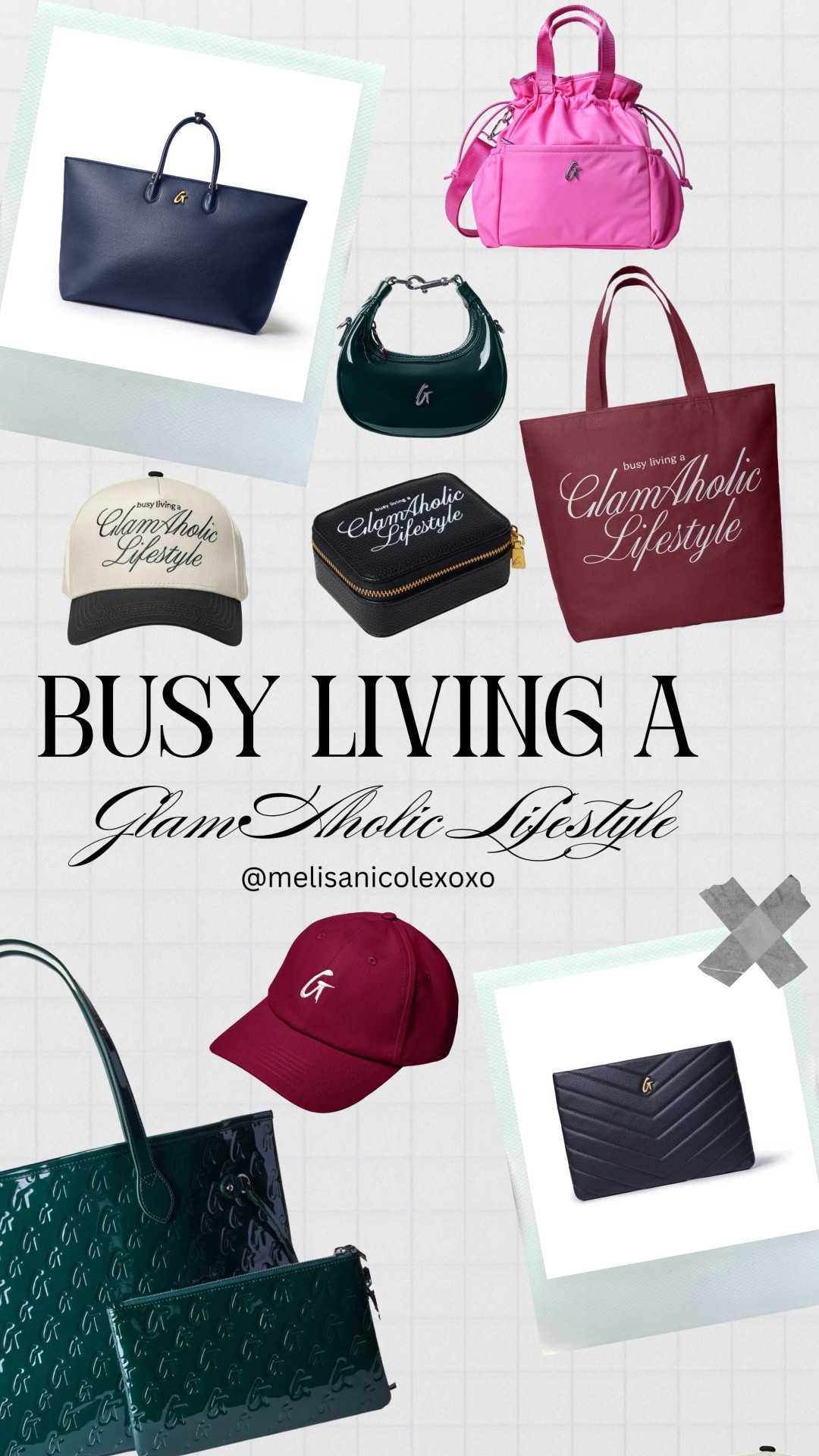 @GlamAholic Lifestyle latest collection, “Busy Living a GlamAholic Lifestyle” is now LIVE! . Here’s the Black Edit, which includes the jumbo pebble tote bag, nano mirror hobo bag, canvas tote bag, monogram glam tote and wristlet, trucker hat, dad hat, nylon lunch bag, pebble laptop sleeve, and pill case. 

#GlamAholicLifestyle 



#LTKITbag #Bags #Totebags 

#LTKWorkwear #LTKSaleAlert #LTKTravel