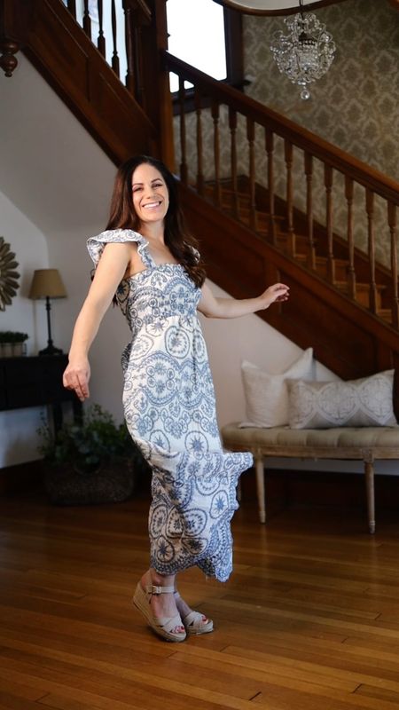 Let's slide into spring outfits! This dress is ideal resort wear with the open back detail. You could also make it an Easter outfit, topping it with a sweet cardigan. Gorgeous embroidered detail!Linking similar for the pink puff sleeve dress, as the original sold out. 

#LTKVideo #LTKshoecrush #LTKstyletip